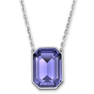 Swarovski EmeraldCut Tanzanite Pendant Necklace